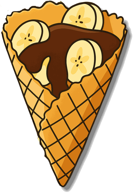 Le Banane Choco en cornet